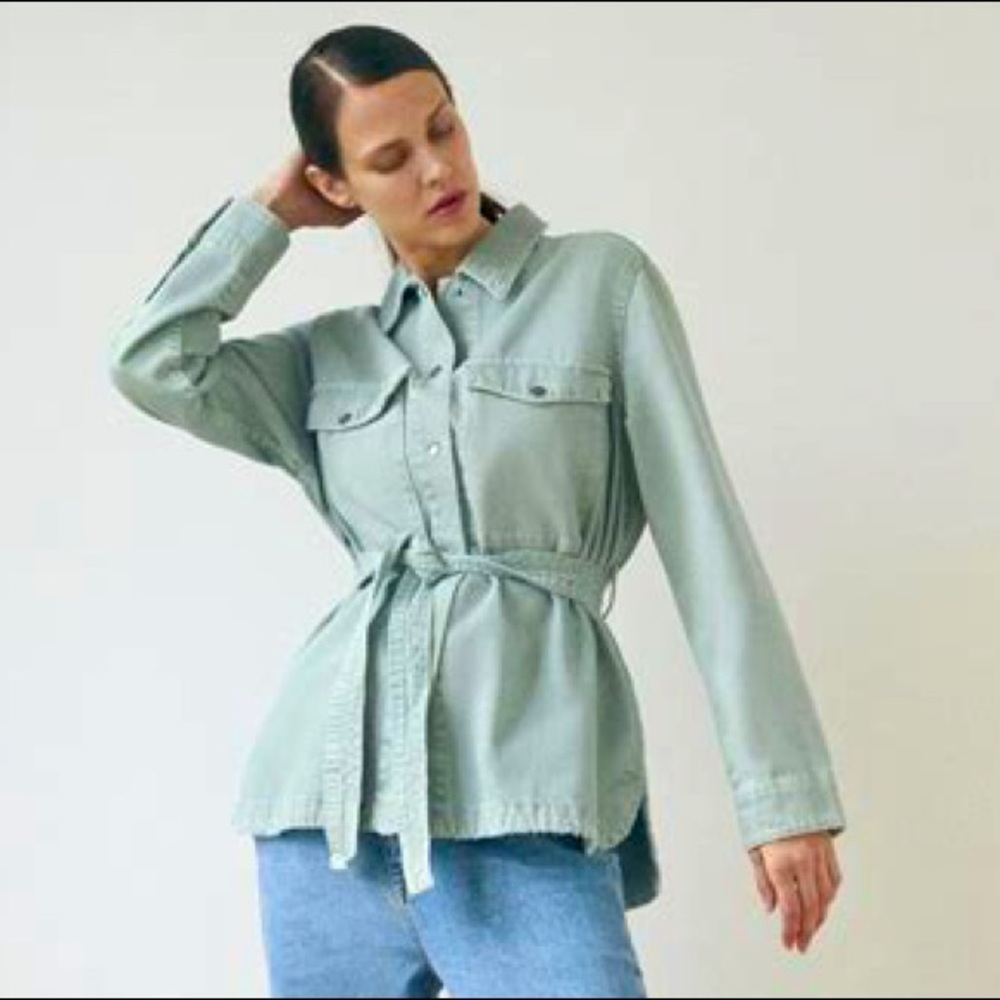 Sage Green Zara Denim Jacket or (Shacket)
